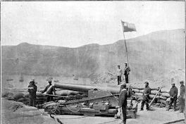 Artillería chilena en Pisagua, 1879