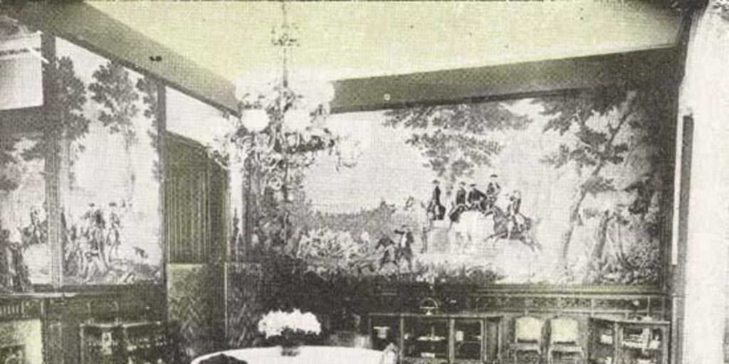 Palacio de la señora Blanca Vergara de Errázuriz, el comedor de los gobelinos