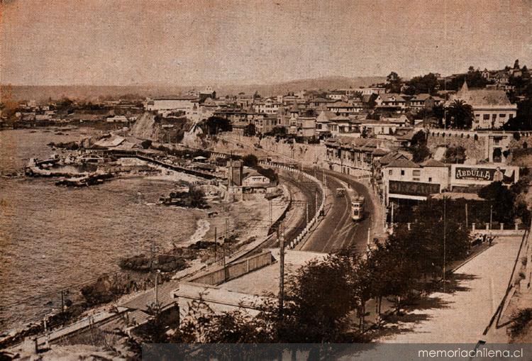 Panoramic view of "El Recreo" Viña del Mar = Panorama del Balneario del Recreo Viña del Mar