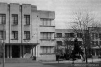 Los edificios de Derecho y Educación, hacia 1958