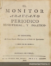 Ir a El Monitor Araucano, Santiago, 19 de octubre de 1813