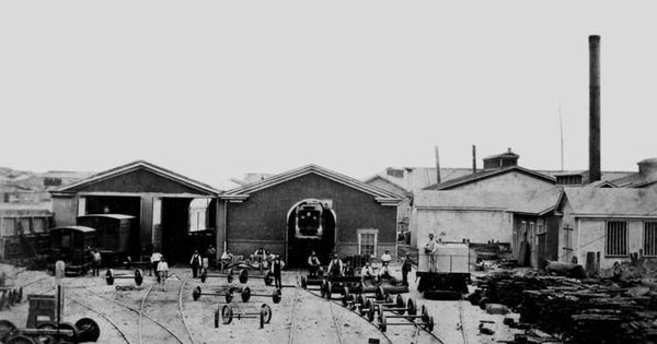 Estación de Caldera, hacia 1900