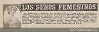 Aviso publicitario sobre belleza, 1925