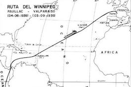 Ruta del Winnipeg : Pauillac (04-06-1939) - Valparaíso (03-09-1939)