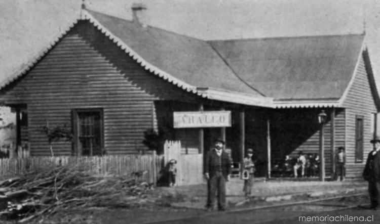 Estación de Arauco, destinada a recibir el carbón de las diversas minas de la zona