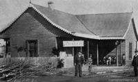 Estación de Arauco, destinada a recibir el carbón de las diversas minas de la zona