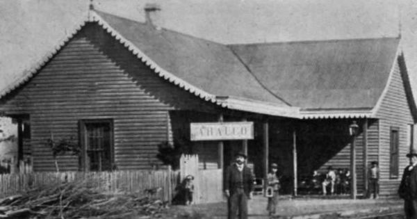 Estación de Arauco, destinada a recibir el carbón de las diversas minas de la zona