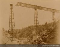 Viaducto del Río Malleco en construcción, ca. 1890