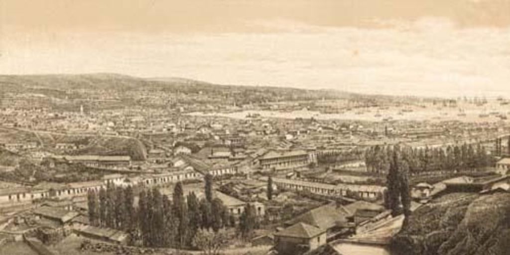 Chile ilustrado : vista jeneral de Valparaíso.