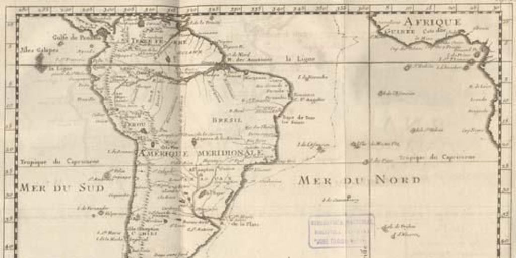 Carte de l'Amerique meridionale, dressee sur les observations du R.P.L. Feuiller ...