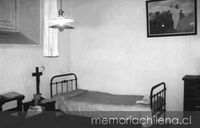 Dormitorio del Padre Hurtado en el Colegio San Ignacio, 1901-1952