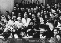 Funeral del Padre Hurtado, 1952