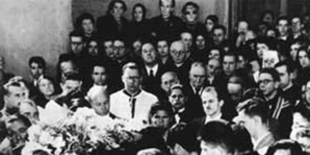 Funeral del Padre Hurtado, 1952