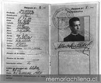 Pasaporte de Alberto Hurtado Cruchaga