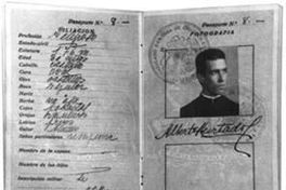 Pasaporte de Alberto Hurtado Cruchaga