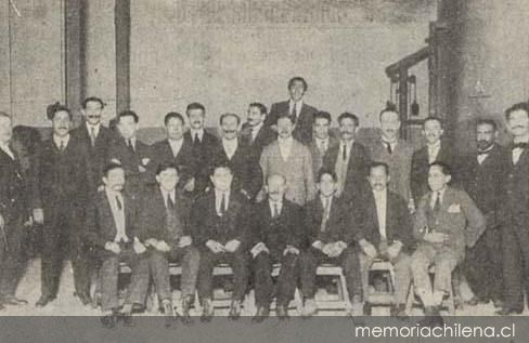 Tipógrafos de El Mercurio, ca. 1918