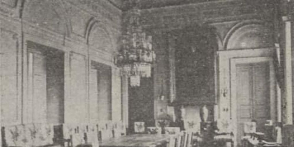 Salón de reuniones de El Mercurio, ca. 1918