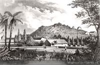 Cerro Santa Lucía hacia 1850