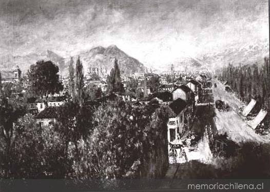 Alameda de las Delicias hacia 1850