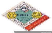 Ginger Ale: Marca de bebida registrada en Chile por la empresa irlandesa Cantrel y Cochrane's para su comercialización, 1888.