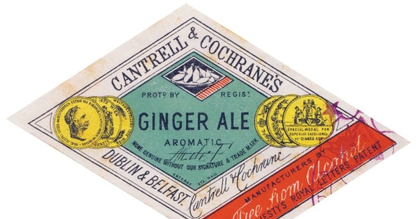 Ginger Ale: Marca de bebida registrada en Chile por la empresa irlandesa Cantrel y Cochrane's para su comercialización, 1888.