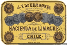 Marca de vino registrada por Carmen Quiroga de Urmeneta en Santiago, 1881.
