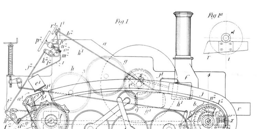 Patente de invención concedida a David Roberts para mejoras en máquinas de tracción, locomotoras y vehículos, Santiago, 1909.