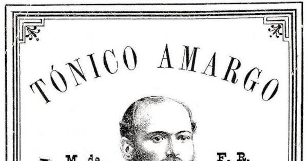 Marca Registrada para tónico amargo del héroe arturi Prat por  el comerciante Luis Vortmann. Valparaíso, 1887.