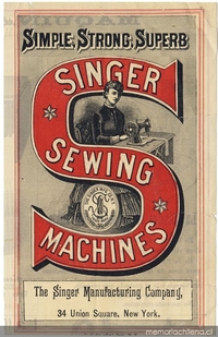 Marca registrada en Chile en 1870 por The Singer Manufacturing Company
