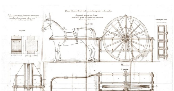 Patente de "sistema de vehículo para transportar minerales" concedida a León Hundt, Santiago, 1906.