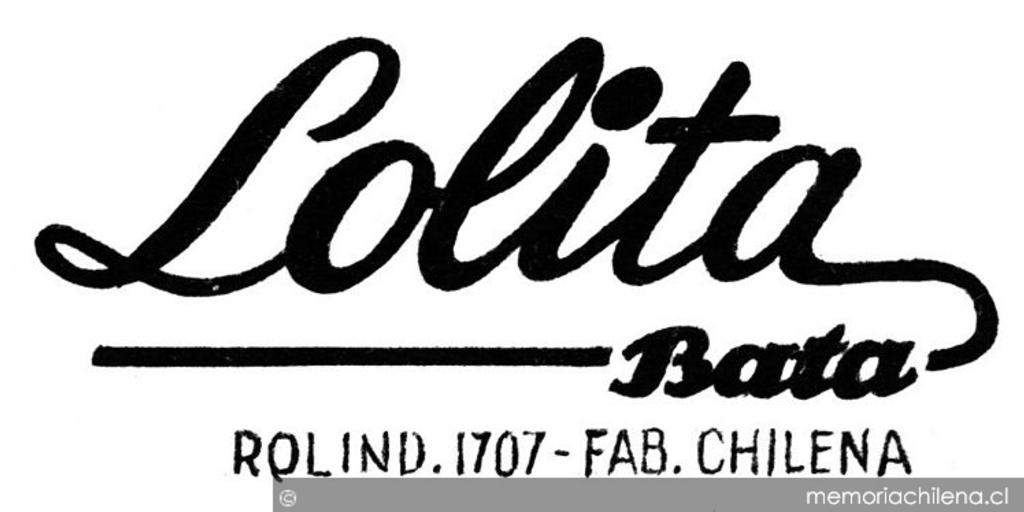 Lolita: marca inscrita por la Sociedad Anónima Manufacturera de Caucho, tejidos y cueros Catecu para calzados, 1974