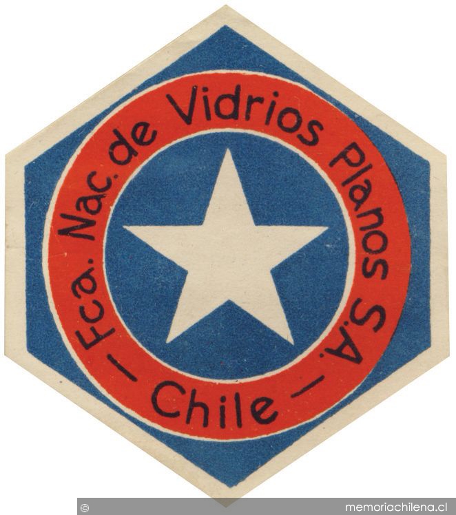 Fca. Nacional de vidrios planos: marca inscrita por la Fábrica Nacional de Vidrios Planos S.A., en 1952.