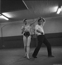 Octavio Cintolessi ensayando con Irena Milovan Octavio Cintolessi ensayando con Irena Milovan
