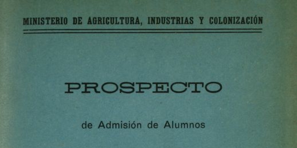 Prospecto de admisión de alumnos para la Escuela de Artes y Oficios