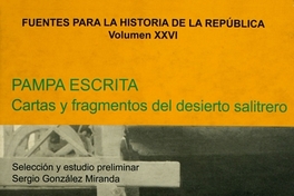 Pampa escrita: cartas y fragmentos del desierto salitrero