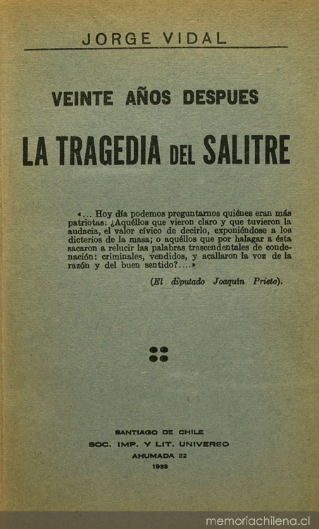 La tragedia del salitre: veinte años después