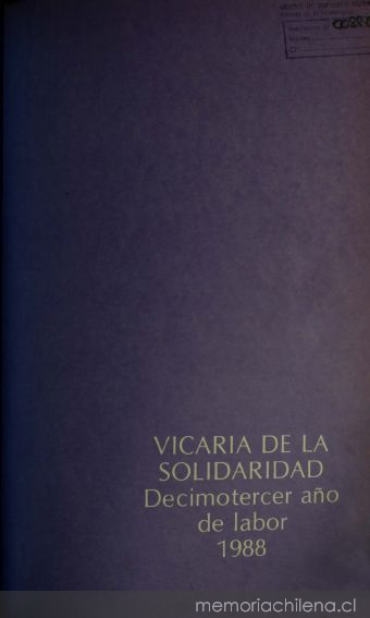 Decimotercer año de labor: 1988