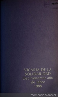 Decimotercer año de labor: 1988