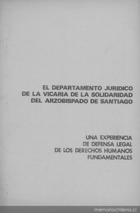 Una experiencia de defensa legal de los Derechos Humanos fundamentales