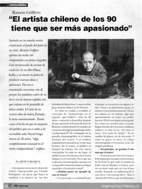 "El artista chileno de los 90 tiene que ser más apasionado"