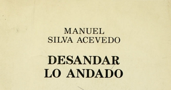 Desandar lo andado: poemas