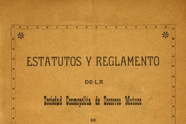 Estatutos y reglamento de la Sociedad Cosmopólita de Socorros Mutuos de Punta Arenas