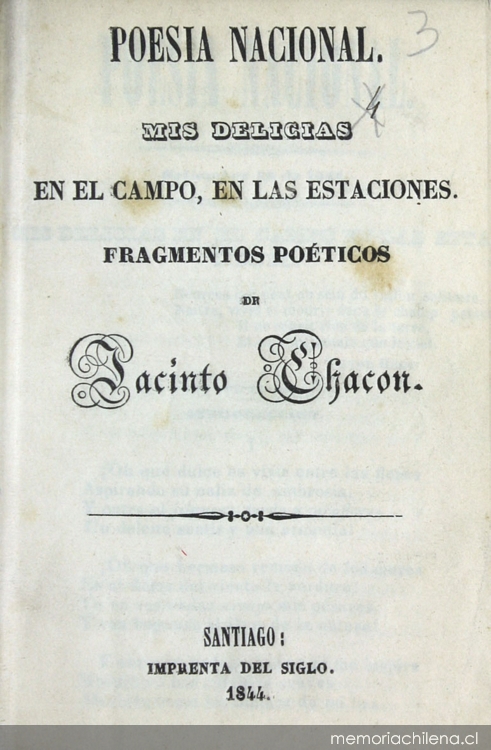 Mis delicias en el campo, en las estaciones: fragmentos poéticos