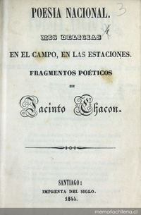 Mis delicias en el campo, en las estaciones: fragmentos poéticos