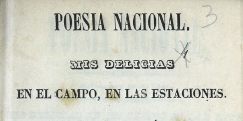 Mis delicias en el campo, en las estaciones: fragmentos poéticos