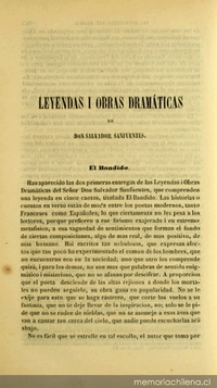 Leyendas i obras dramáticas de don Salvador Sanfuentes