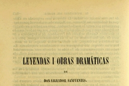 Leyendas i obras dramáticas de don Salvador Sanfuentes