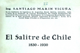 El salitre de Chile 1830-1930