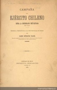 Decreto supremo comunicado al Jeneral Blanco en vísperas de la salida del Ejército Libertador