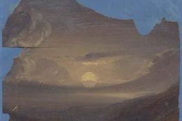 Paisaje nocturno de un cementerio : pintura.